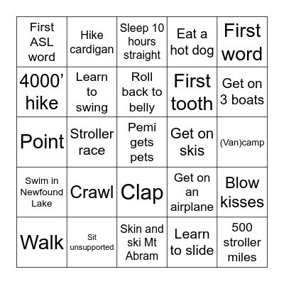 OWEN'S 2026 BINGO Card