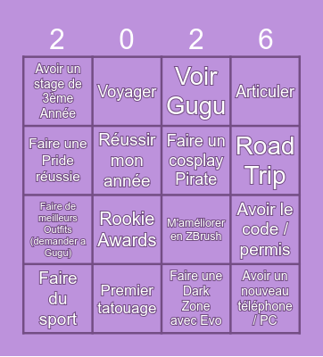Résolutiongs Bingo Card