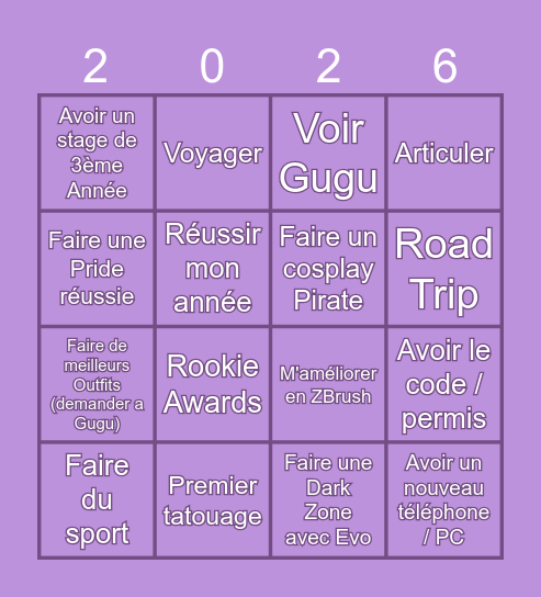 Résolutiongs Bingo Card