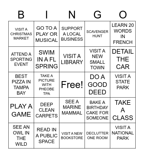 Messer 2026 BINGO Card