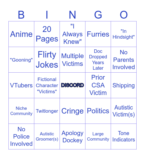 Google Dockey Bingo Card