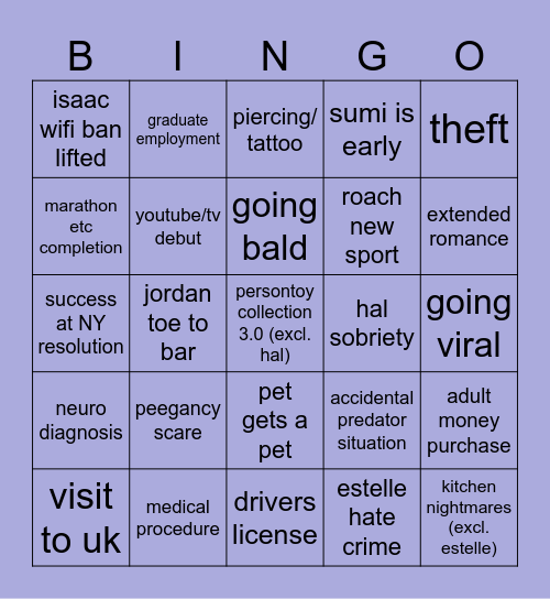 20267 Bingo Card