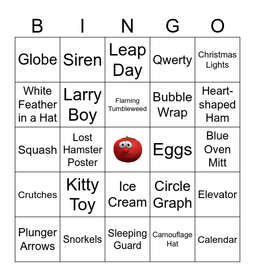 Veggie Tales Bingo Card
