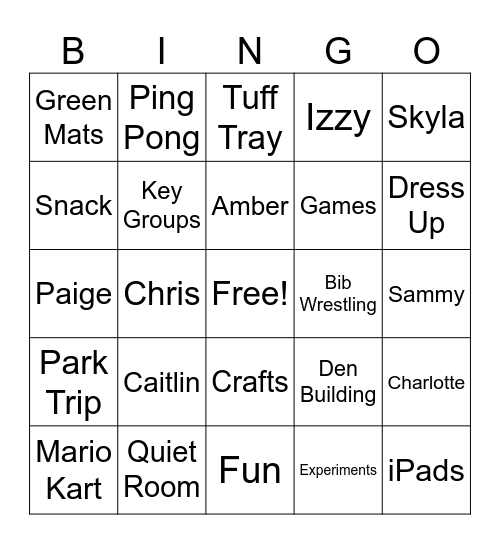 Hub Bingo Card