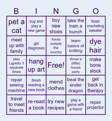 2026 Bingo Card