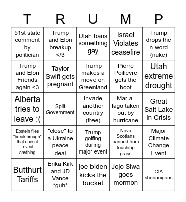The Year of Sadness (2026) Bingo Card