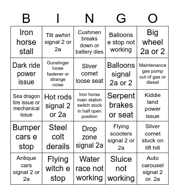 2026 season bingo card Bingo Card
