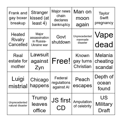 2026 BINGO Card