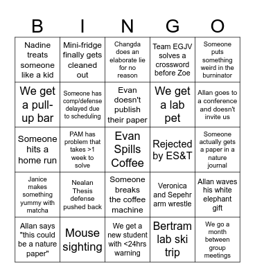 Bertram Lab 2026 Bingo Card