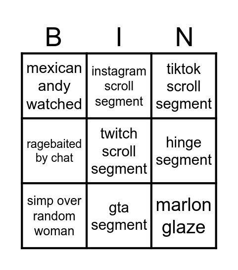 GUAPO BINGO Card