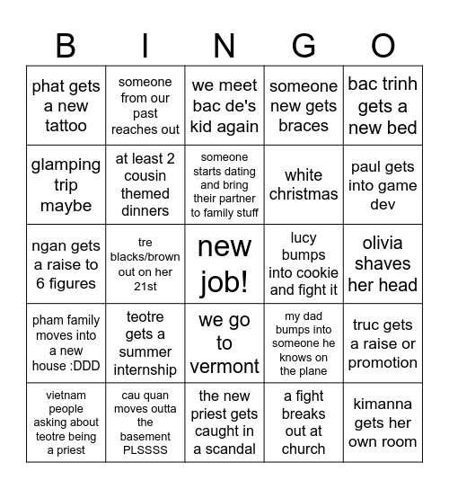 2026 Bingo Card