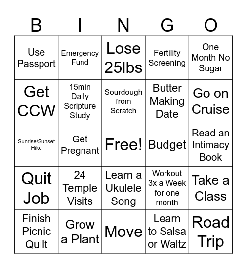 Abby's 2026 Bingo Card