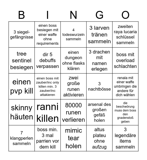 Hookers gooner bingo Card