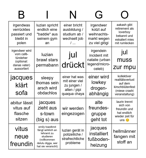 bingo-karte 2026 (og-café) Bingo Card