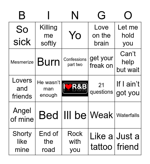 90s R&B Bingo Card