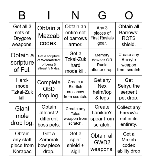 PVM Bingo Card