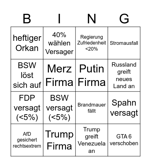 2026 BINGO Card