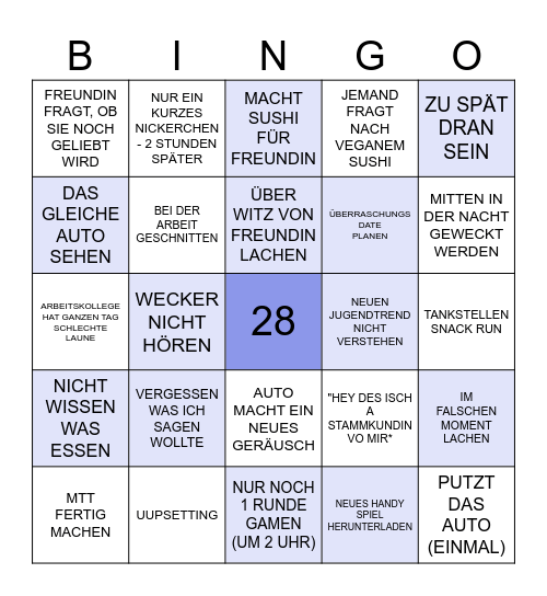 TSCHATZI'S 2026 Bingo Card