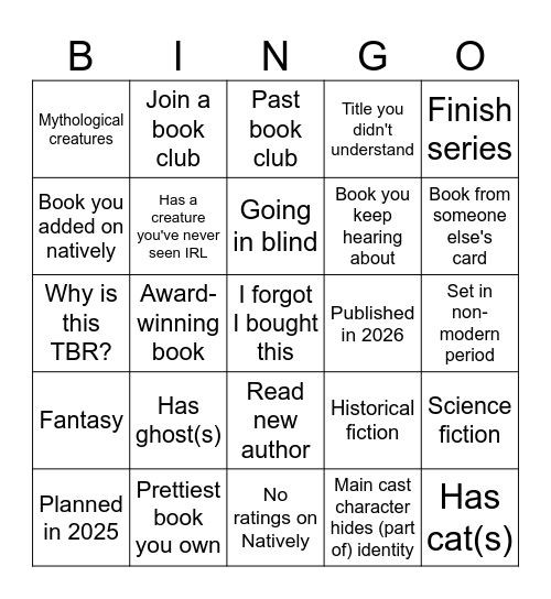2026 Natively Bingo Card