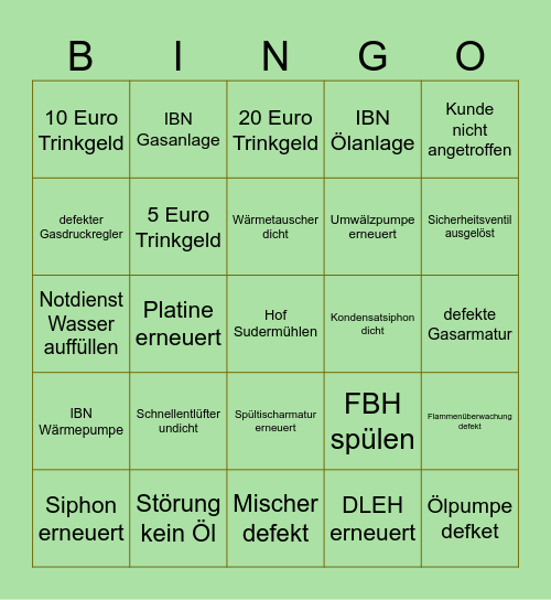 Kladdos Jahres-Bingo Card