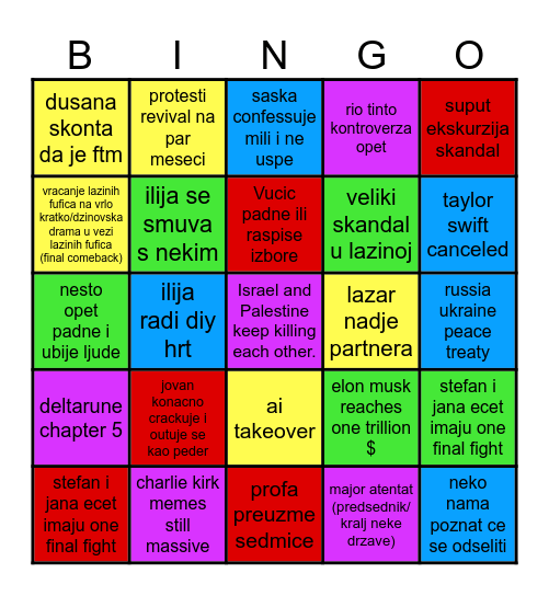 2026 bingo Card
