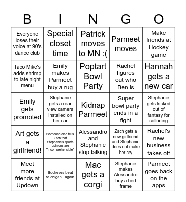 2026 Bingo Card