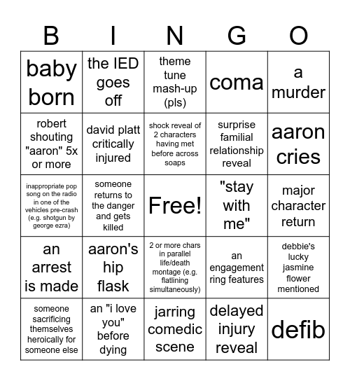 corriedale Bingo Card