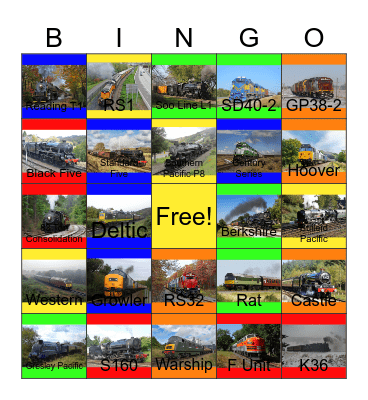 Shortlines, Regionals and Traction that I would like to capture on video on a camera with Ashley one day Bingo Card