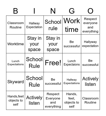 2026 Expectaions Review Bingo Card