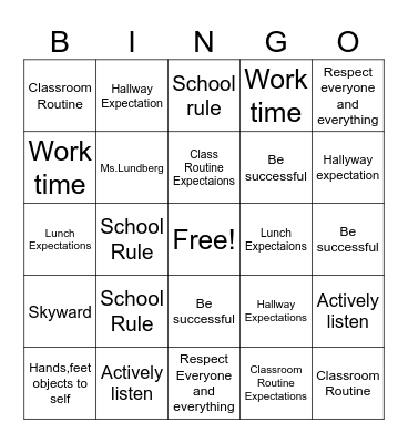 2026 Expectaions Review Bingo Card