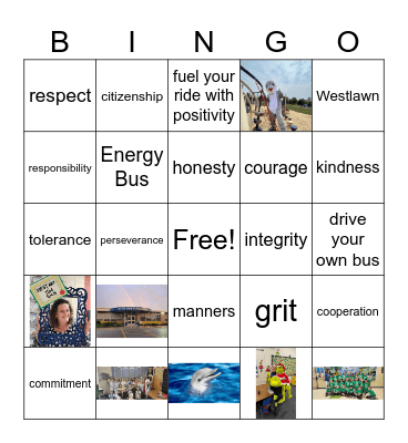 Westlawn Dolphin Pride BINGO for the Explorers Bingo Card