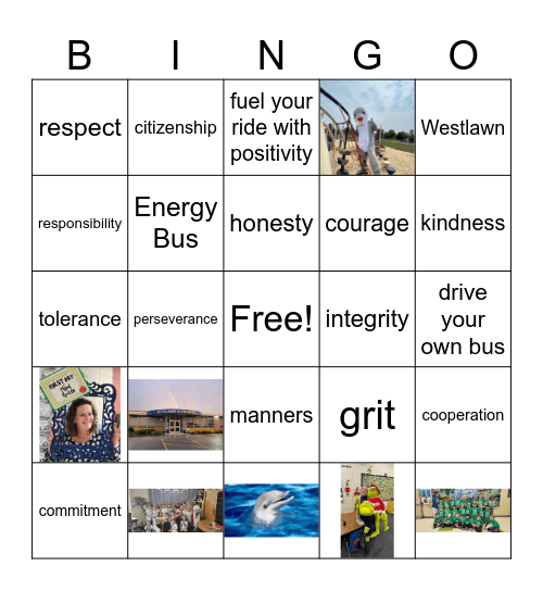 Westlawn Dolphin Pride BINGO for the Explorers Bingo Card