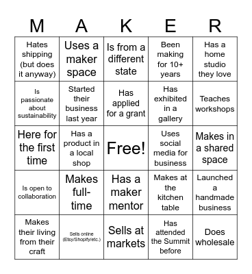 Find Someone Who: Bingo Card