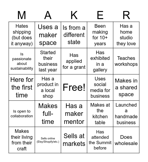 Find Someone Who: Bingo Card