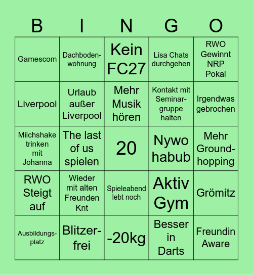 2026 Bingo Card