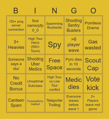 MvM Two Cities Bingo Card