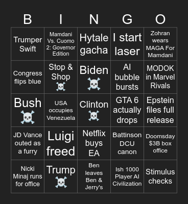 2026 Bingo Card