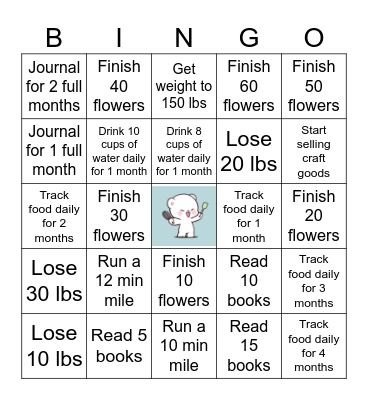 Resolution Bingo Card