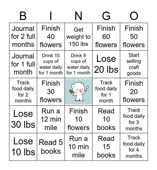 Resolution Bingo Card