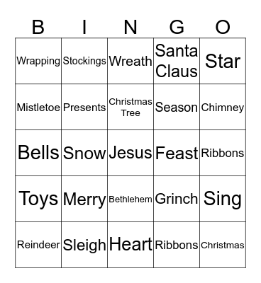 Christmas Bingo Card