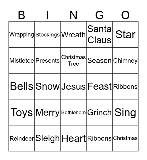 Christmas Bingo Card