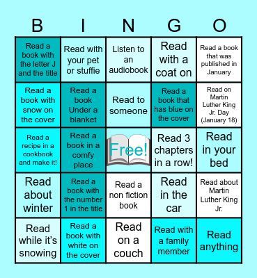 January Reading Bingo Card