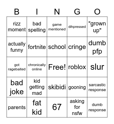 autistic children Bingo Card