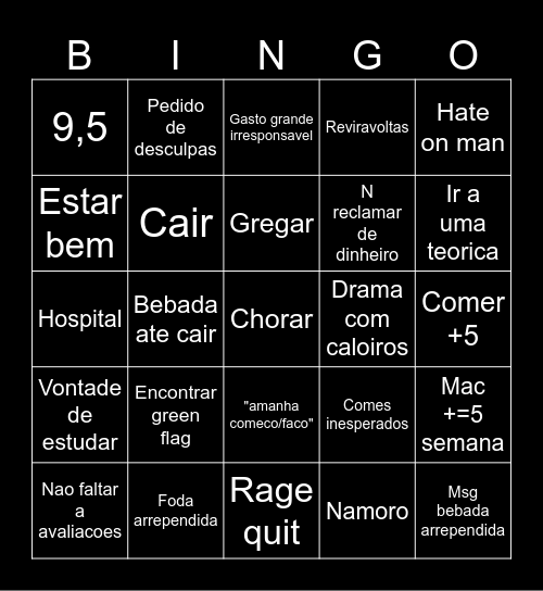 Ines bingo Card