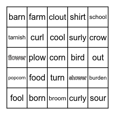 Spin to Win Bingo Card