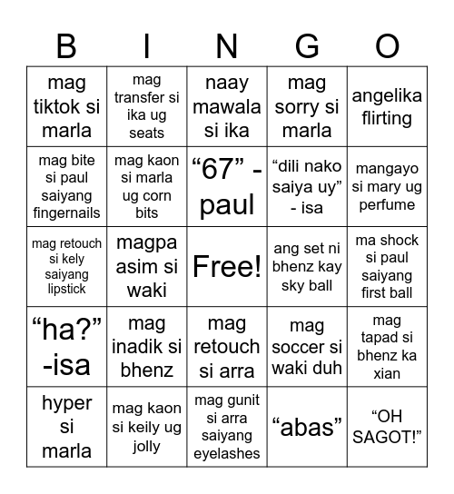 saag core Bingo Card