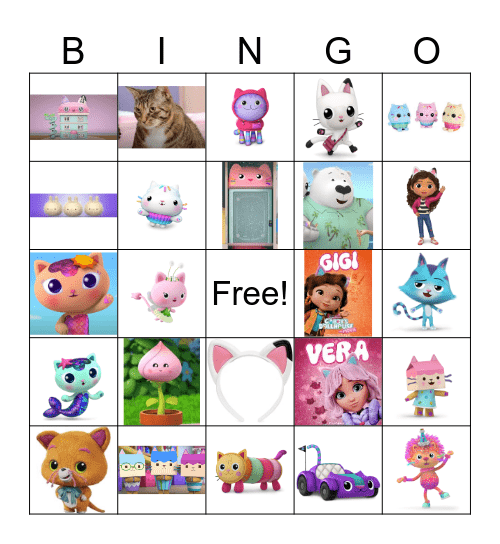 Gabby's Dollhouse Bingo Card