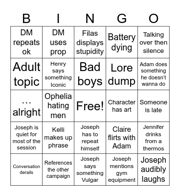 Evil bugs Bingo Card