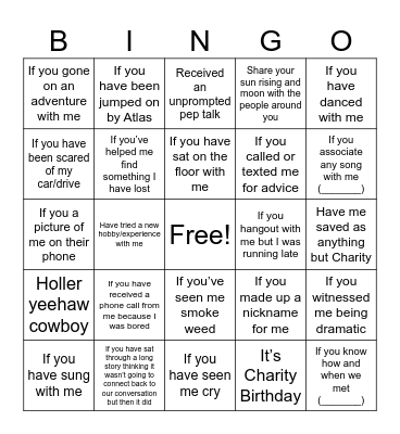season 28 Bingo Card