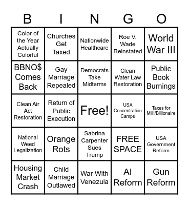 2026 BINGO Card